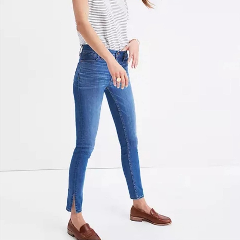 MADEWELL 9” High-Rise Skinny jeans side slit